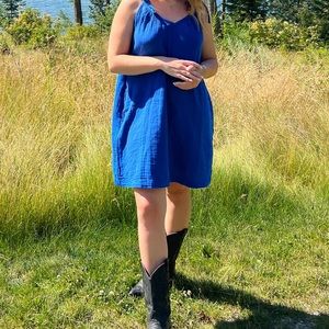 NWT blue flowy dress